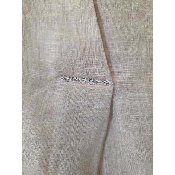 Lafayette148 Linen Beige Dress S - Picture 5 of 11